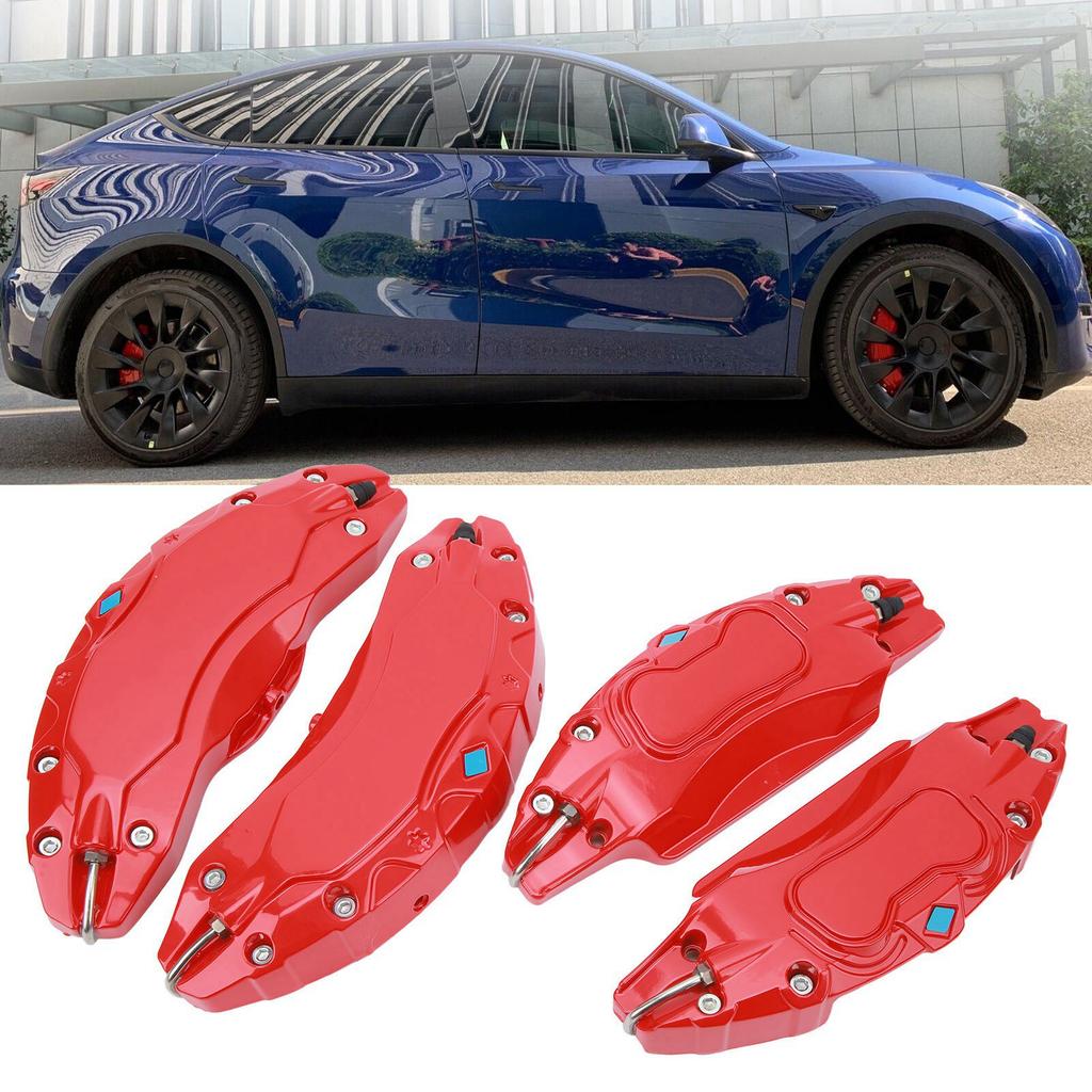 4 Stück 19 Zoll 20 Zoll Radnaben-Bremssattelabdeckungen Aluminiumlegierung Scheibenbrems-Bremssattel Schutzabdeckung Ersatz für