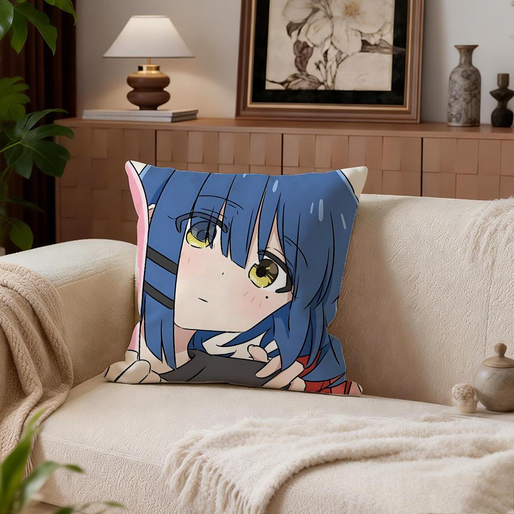 

Music Bocchi the Rock Cushion Cover Cushion Cover Set 4Pcs 50x50 45x45 40x40 Pillowcase Decorative Sofa Home Decor 30X30cm