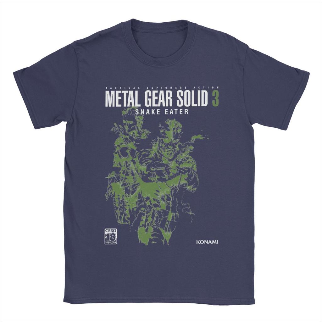T-shirt Homme Metal Gear Solid 3 Snake Génial T-shirts en Coton Pur Manches Courtes T-shirts Col Rond Vêtements Classique