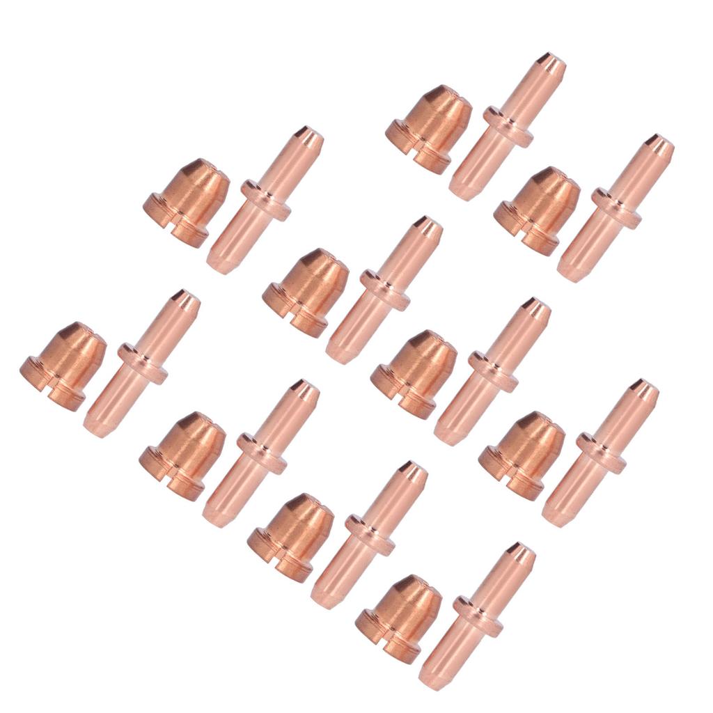 10 Set Plasmabrännare Förbrukningsmaterial Elektrodspets Kit Skärbrännarmunstycke Tillbehör TC80