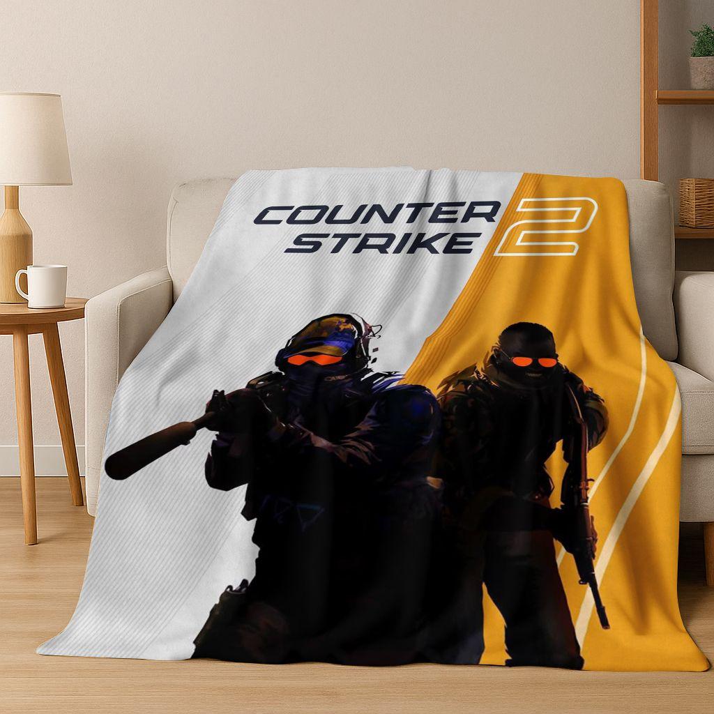 26 Style CS GO Game Counter Strike Gamer Flannel Blanket,Warm and Cozy Soft Throw Blanket for Home Bedroom Bed Sofa Cover Gift