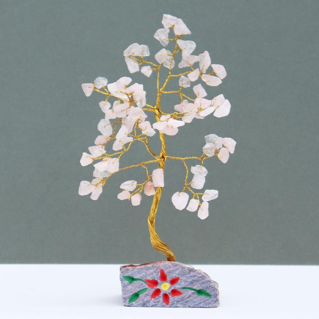 Rose Quartz Crystal Tree - 80 Gemstones
