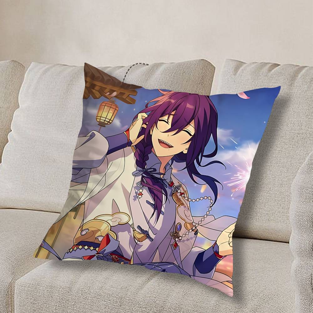 timid Ayase Mayoi COOL Pillow Case Anti-dustmite Pillowcase Invisible zipper silky short plush Sofa cushion cover