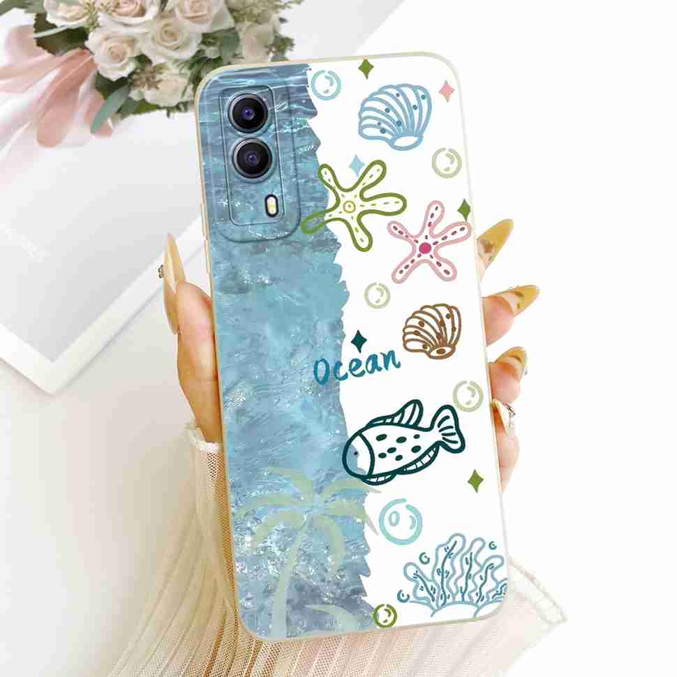 For Vivo Y53s 5G V2111A Case Printed Popular Cartoon Animals Silicone Back Cover For Vivo Y 53S 5G V2058 6.58" Phone Cases Capa