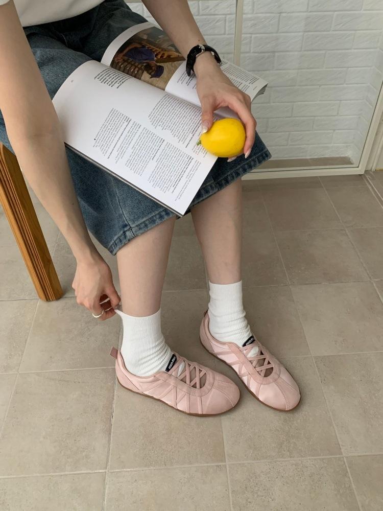 Flat-Bottomed Ballet Style Moral Training Shoes Women'S Spring And Summer Great-Looking One-Pedal Mary Jane Single Shoes Forrest Gump Shoes