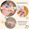 Children's Fabric Flower Hair Bands - No Damage, Cute Bow Accessories for Girls' Ponytails