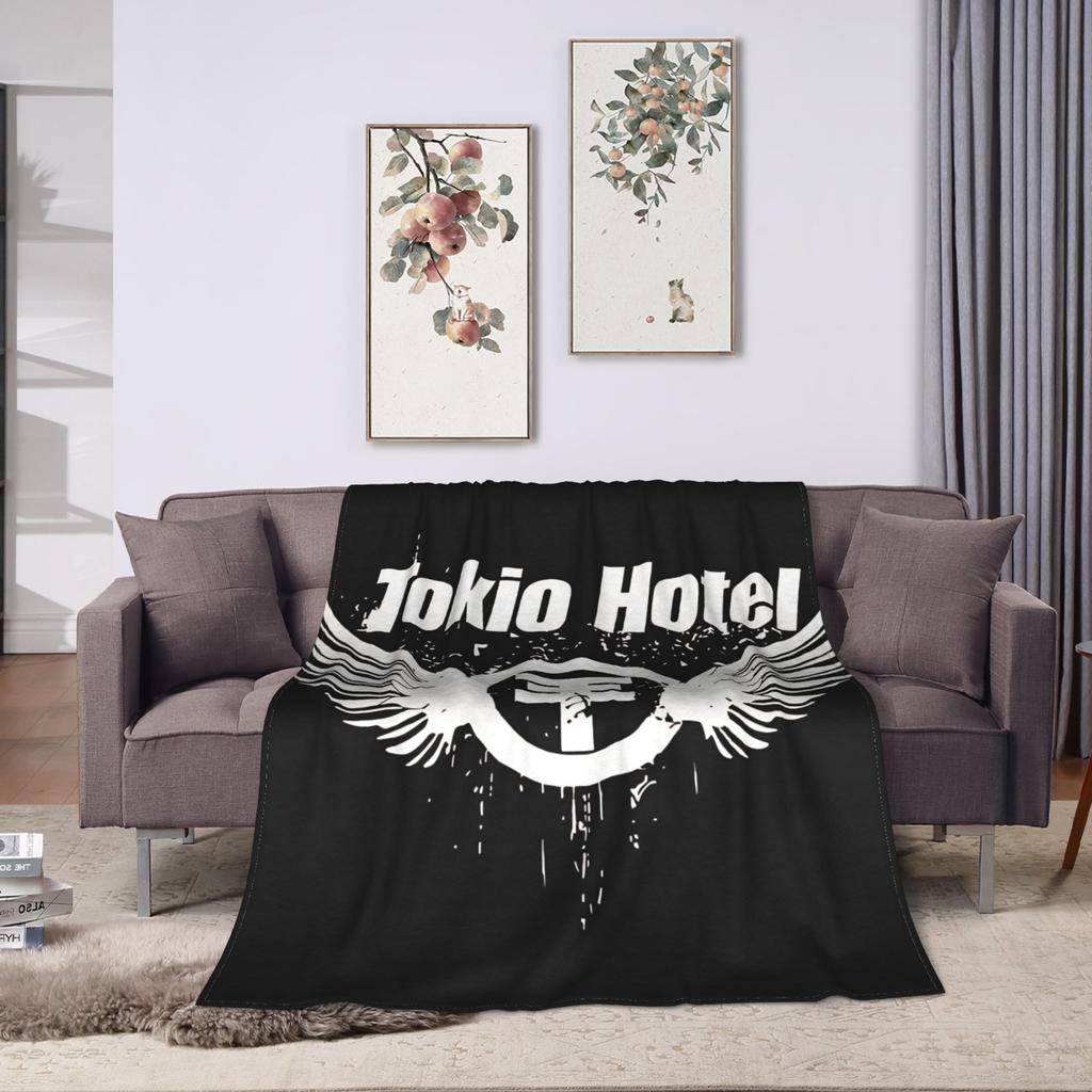 Tom Kaulitz Bill Kaulitz Flannel Blanket Soft Throw Blanket for Outdoor Airplane Travel Street Trend Bedspread Sofa Bed Cover