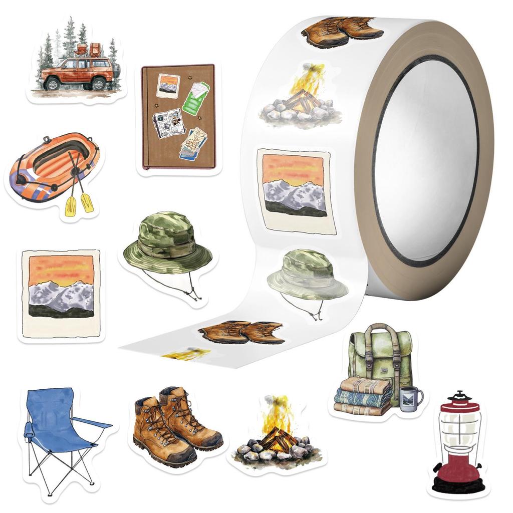 Cartoon Festival Gift Stickers - 500/Roll for Journals and Sealing