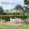 Replacement canopy for pavilion gazebo tent replacement roof garden gazebo polyester 180 g/m² 3 x 3 m grey