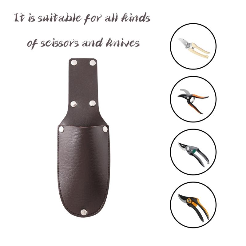 Practical Scissor Storage Case Leather Holsters Outdoor Tool Pouches Leather Texture for Scissor Collector Present