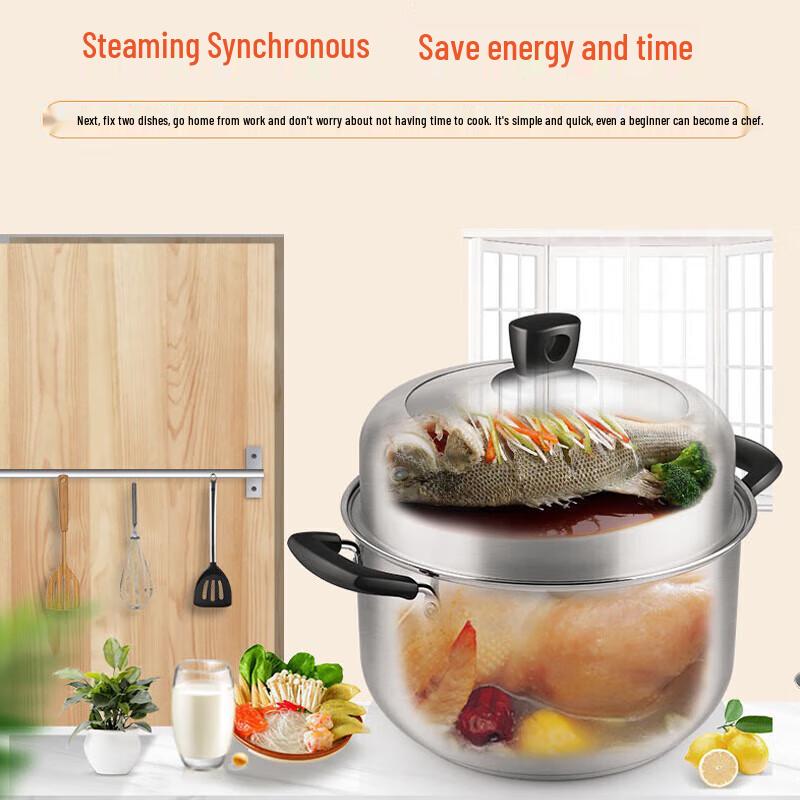 COOKER KING 304 Stainless Steel Steamer & Soup Pot
