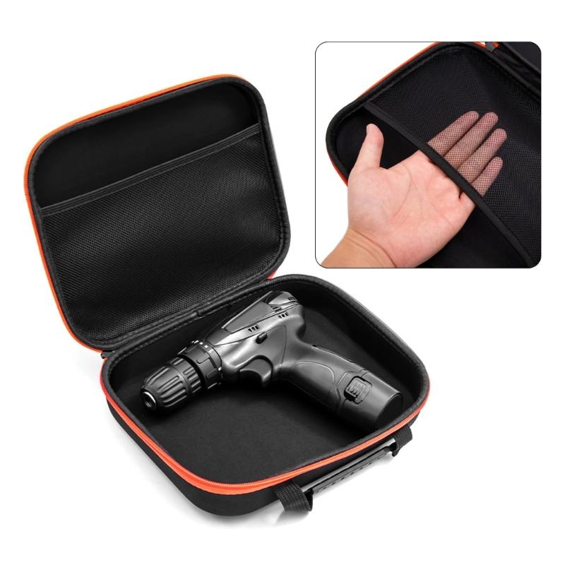 Accessories Storage Case for Electric Grinder Drill, Handheld Tool Storage Bag Tool Carry Pouches Wide Mouth Tool Bag