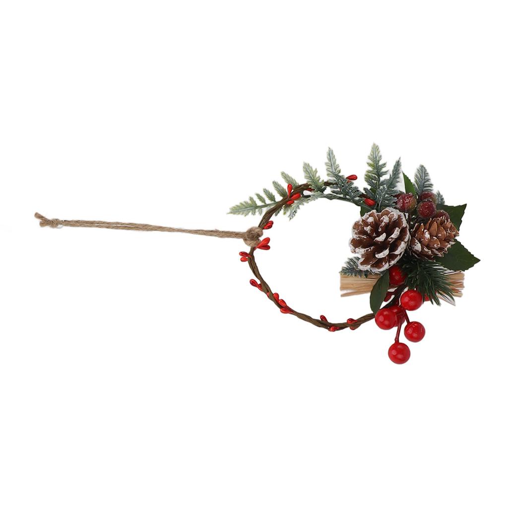 Christmas Hanging Decorative Wreath Handmade Unique Pine Cone Wall Decoration for Birthday Holiday