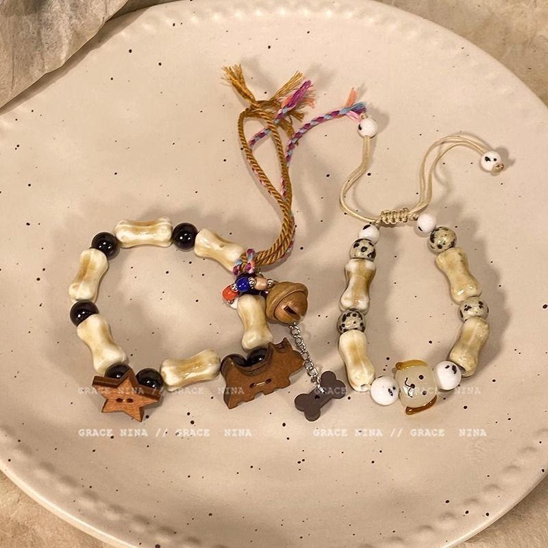 Cute Puppy Woven Braided Bracelet Handmade Jewelry For Women Couples