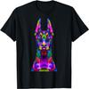 Dobie Dobermann Pop Art Porträt Für Hundehalter T-Shirt, Schwarz, Klein
