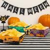 12pcs Food Trays Rectangular Halloween Party Tray Pumpkin Sturdy Snack Paper Boxes Ghost Bat Disposable Baking Pans Festival