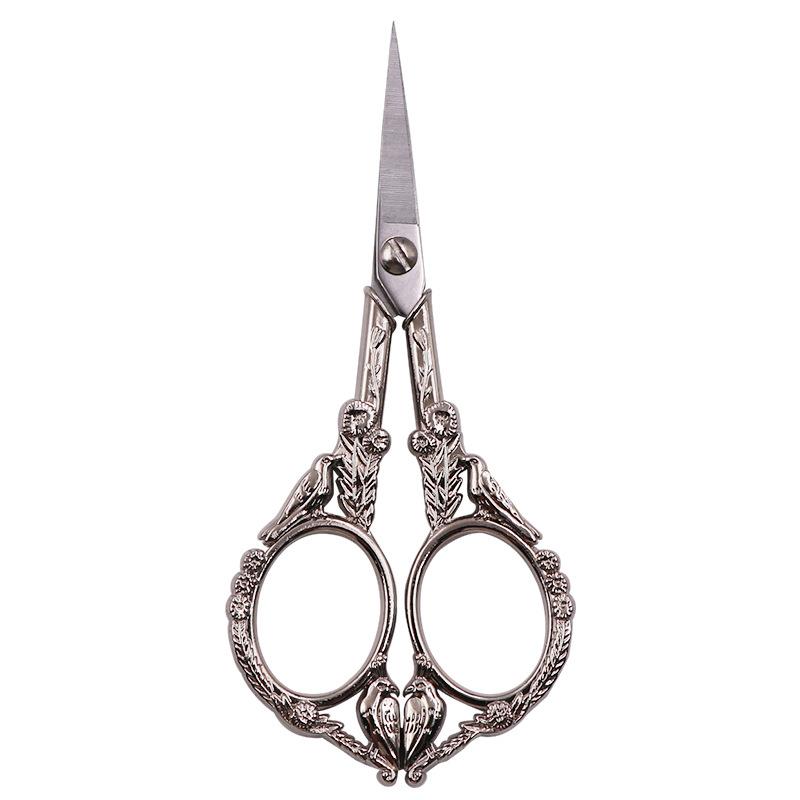 Винтажные ножницы из нержавеющей стали, ретро-швейные принадлежности, вышивка крестом, резак для ткани, вышивка, портновские ножницы, нитки, инструменты