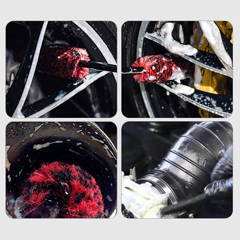 Auto Wheel Detailing Brush Bendable Wheel Woolies For Car Rim Tire Washing Easily Clean Hard-To-Reach Areas Car Cleaning Tools