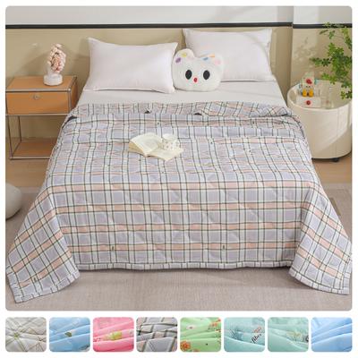 Letná tenká ultrazvukovo prešívaná prikrývka Mäkká klimatizovaná štvorsezónna prateľná v stroji Jednolôžková Dvojlôžková deka DARČEK