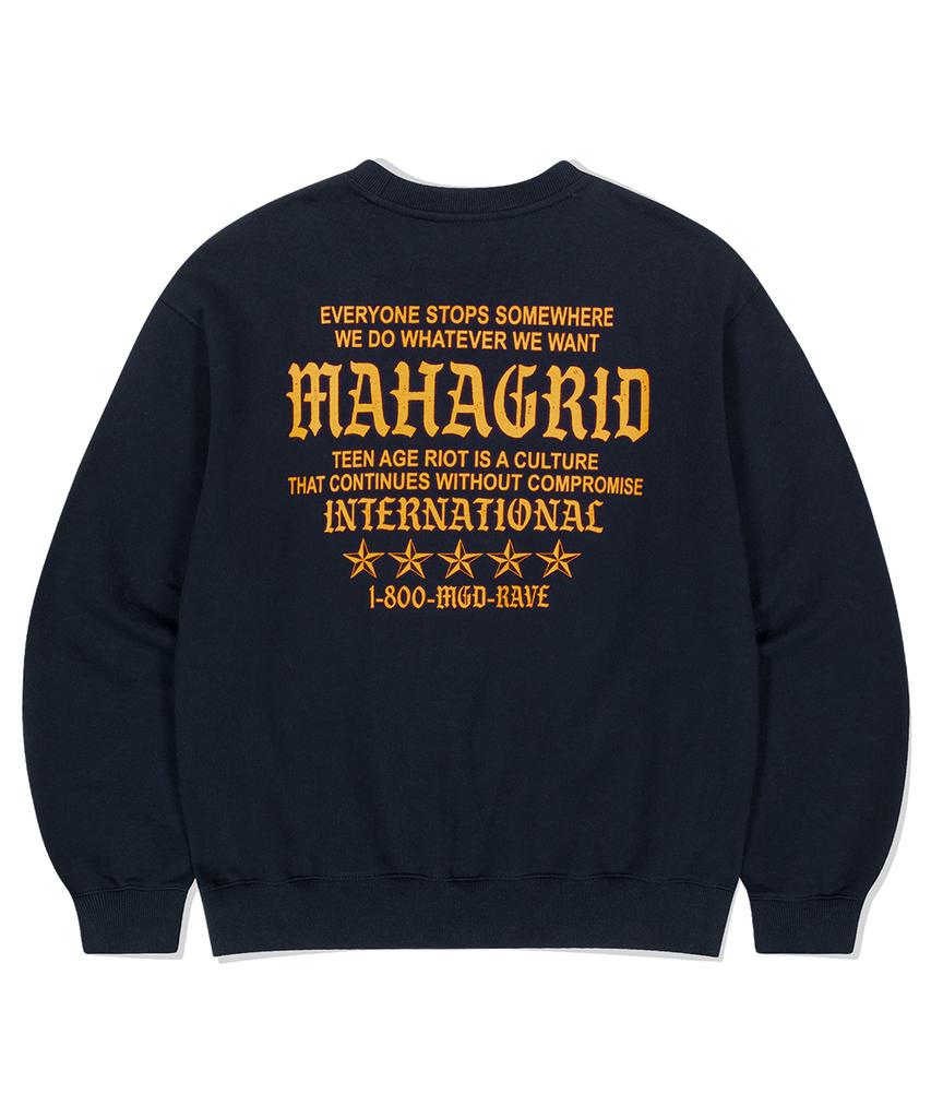 MAHAGRID International Sweatshirt Navy(Mg2Esmm452A)