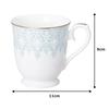 NARUMI Pair of Aurora Lace Blue and Cute and Microwave Gift Mugs, Design, 290cc, Pattern, Pink, Stylish, Gift, Safe, Boxed, 97104-21475