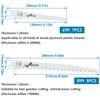 12PCS Reciprocating Saw Blade Wood Pruning Saw Blade 6/9 Inch 6/5tpi High Carbon Steel for Cutting Plywood Plastic Plate Ribs