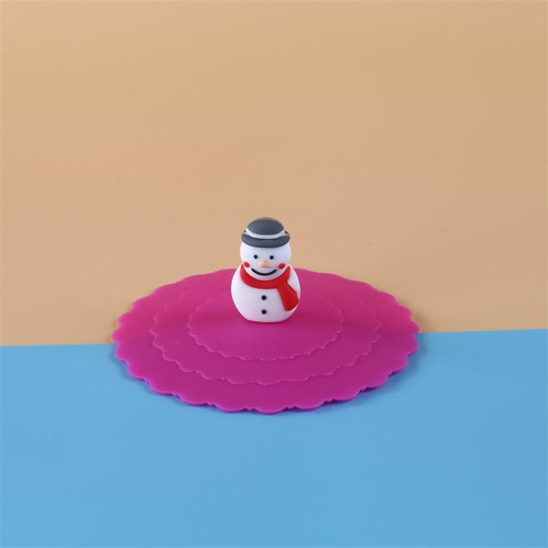 Silicone Universal Wave-shaped Cup Lid Soft Cover Dust-proof Food-grade Mug Daily Student Supplies