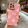 Black Bow Pattern Phone Case For iPhone 16 15 14 11 Pro Max 12 13 Mini XS XR X 8 7 16 Plus Shockproof Soft Silicone Bumper Cover