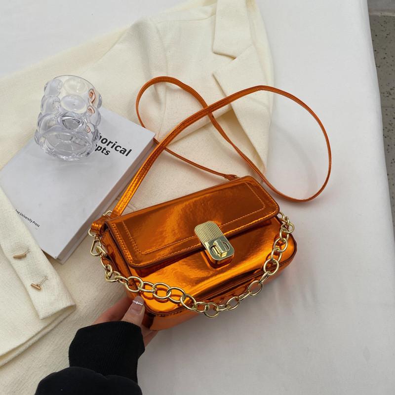 Stylish Pu Leather Chain Bag For Women Trendy Square Crossbody And Shoulder Bag