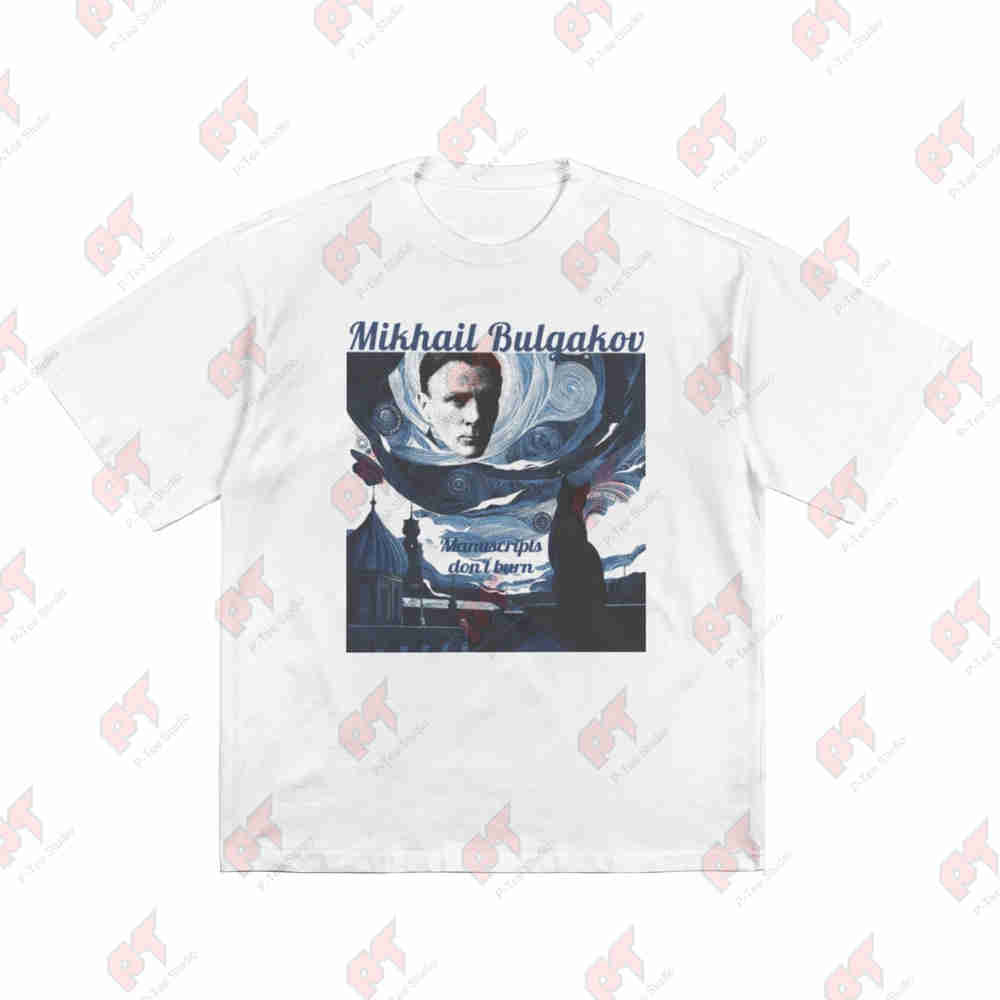 Literary Mikhail Bulgakov Master Margarita Short Sleeve Tee 100% Cotton T-Shirt