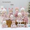 Pink Long Plush Boy and Girl Dolls for Christmas Decor