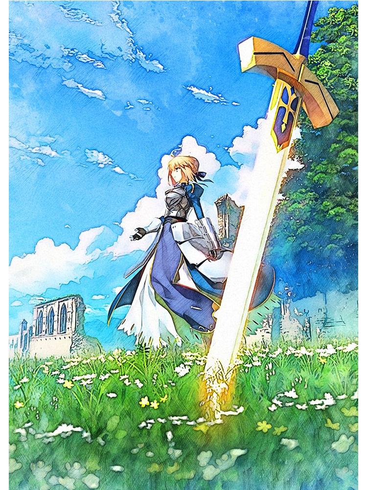 Fate Stay Night Giappone Anime Film Poster Kawaii Tela Pittura Immagine Della Parete Per I Bambini Soggiorno Decorazione Della Casa