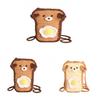 Handcrafted Cartoon Woolen Breadshaped Crossbody Bag For Casual Daily Use