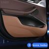 Leather Carbon Fiber Sticker Door Anti Kick Cover Protection Mat For BMW 1 2 3 4 5 Series X1 X2 X3 X4 X5 X6 X7 Car Accessories