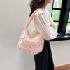Women's Bag Texture Pleated Shoulder Simple Large-capacity Checked Tote Pearl Underarm Commuting