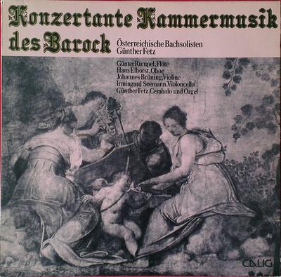 LP Record OSTERREICHISCHE BACHSOLISTEN GUNTH Konzertante Kammermusik Des Barock CAL30466 Calig 1978 Germany Classical Used