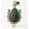 Natural Opal Pendant 24 ct 925 Sterling Silver Teardrop for Her October Birthday Birthstone