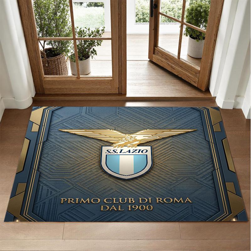 Lazio FC Design Crystal Velvet Rug Soft Decorative Mat for Bedroom Entrance