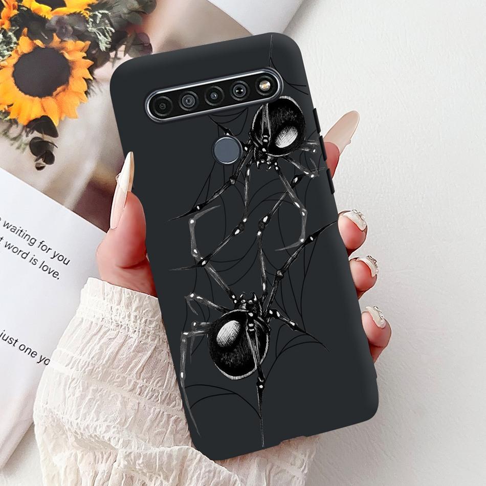 For LG K41S K51S 2020 Elegant Floral Cat Printed Phone Case For LG K41S K51S LM-K410 LM-K510 Black Silicone Soft Cases