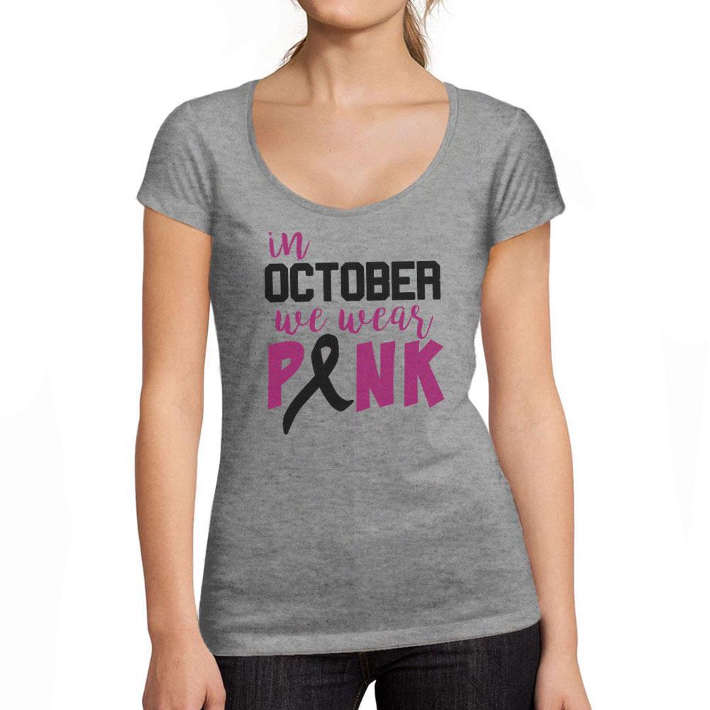 Ultrabasic Tee-Shirt Femme Col Rond Decollete Breast Cancer Awareness