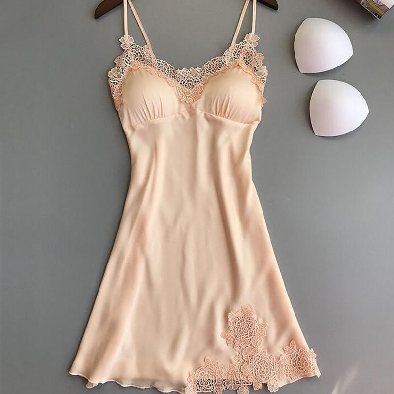 

Лидер продаж, новые женские пижамы с нагрудными вкладышами, высококачественный шелк-имитатор, сексуальные пижамы с подвязками, домашняя одежда XXL оранжевый