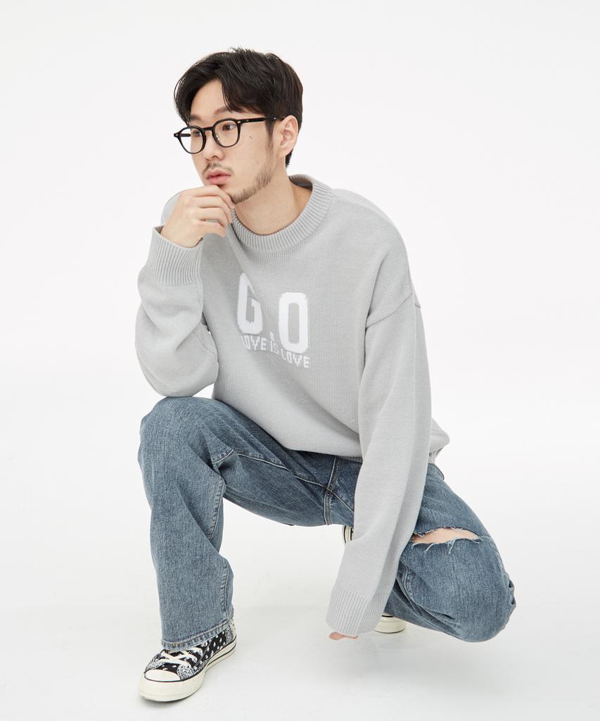 GIFTORIGINAL (Unisex) Go Love Knit Gray