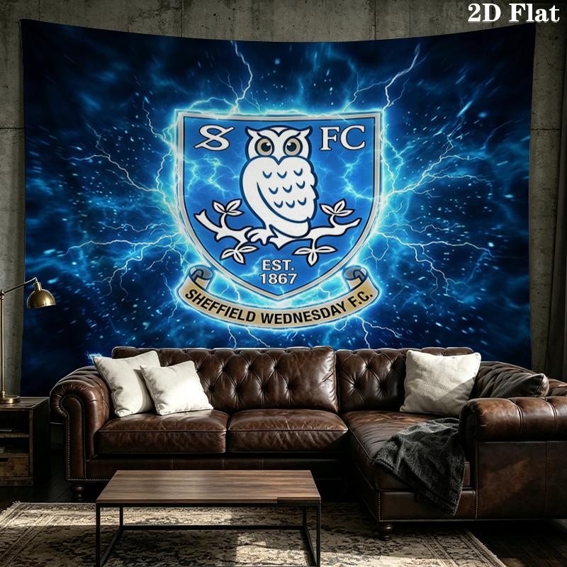 Custom Name Sheffield Wednesday Printed Tapestry – Wall Hanging for Bedrooms, Dorms, and Home Decor