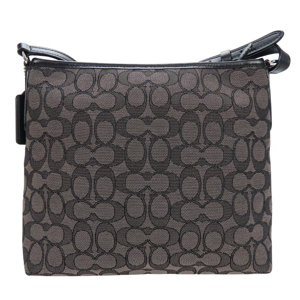 Used COACH Shoulder Bag F29960 Signature Canvas/leather Gray Black Casual