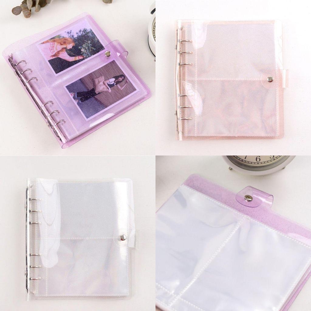 Transparentes glitzerndes Album mit großer Kapazität mit 6 Löchern und PP-Einband zum Verschenken und Sammeln