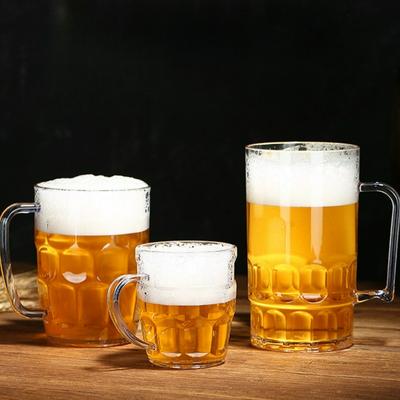 Acryl Bierkrug KTV Transparent Sturzsicher Großer Bierbecher Getränkebecher Frühstück Milch Kaffee Wasserbecher Barzubehör Trinkgläser Neu
