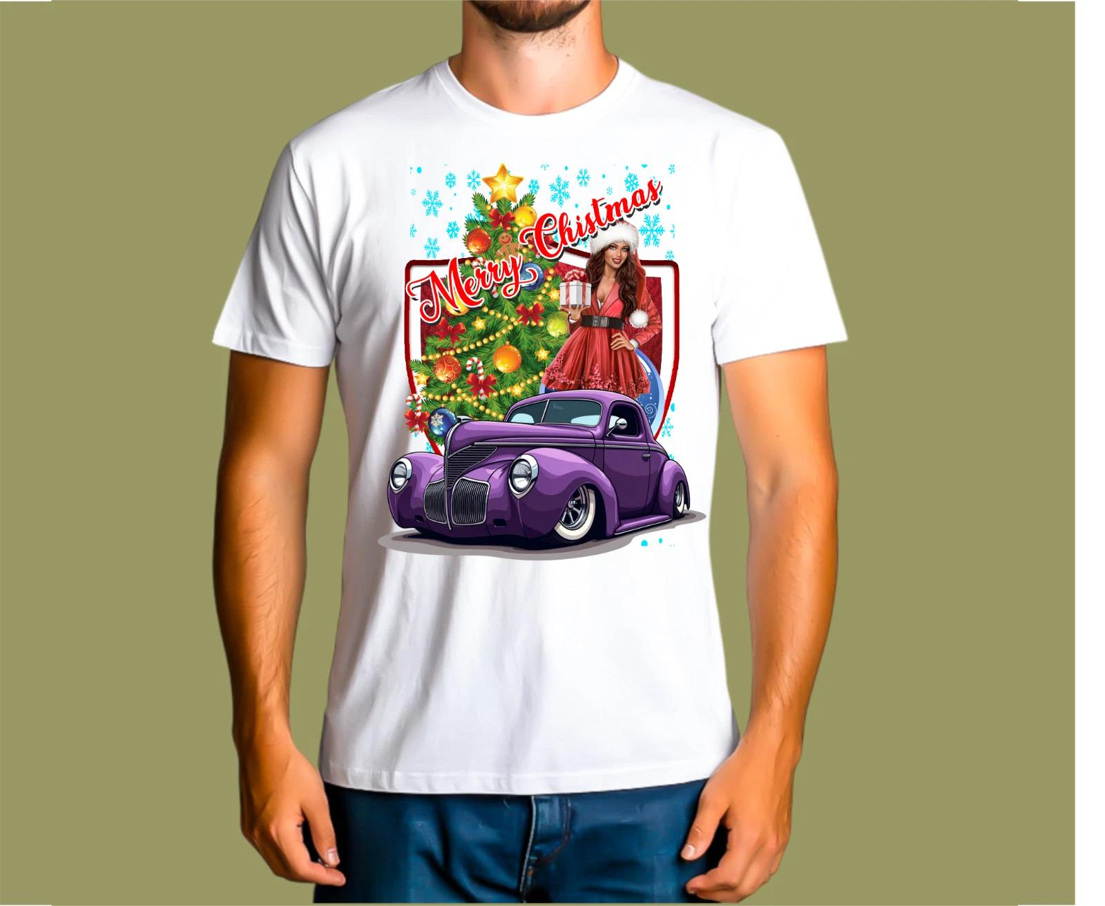 HOT ROD WILLYS CHRISTMAS / XMAS T-SHIRT M