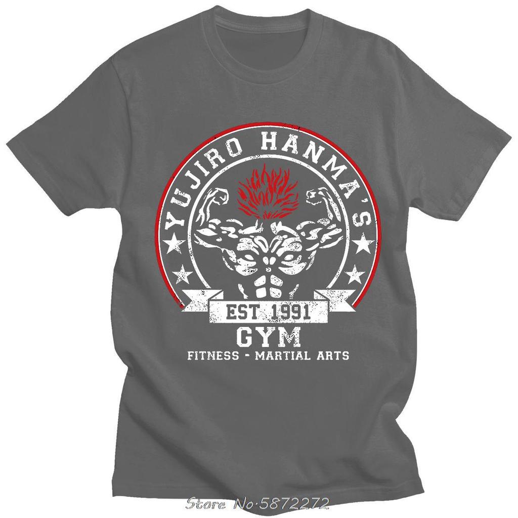 Baki The Grappler Anime Unisex T-Shirt Yujiro Hanma Lässiges Unisex Baumwoll-T-Shirt Kleidung Für Teenager Klassisches Punk-T-Shirt T-Shirt Kleidung