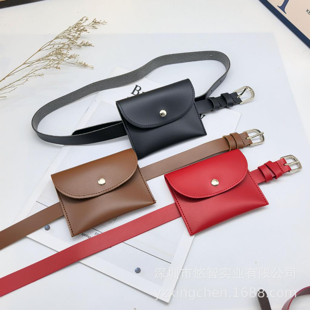 Einfache einfarbige Mode Gürteltasche