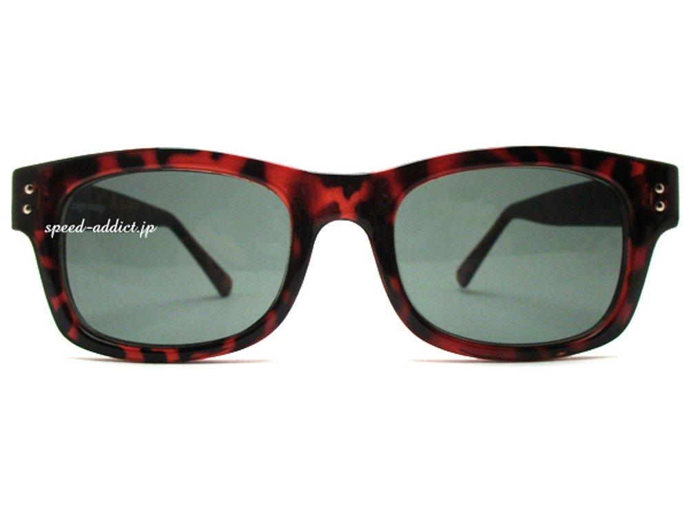 WELLINGTON BIKER SHADE Biker Tortoiseshell DARK GREEN [Design Vintage] (Wellington Shades) ×